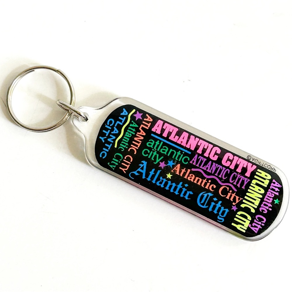 Colorful Keychain with Atlantic City Design